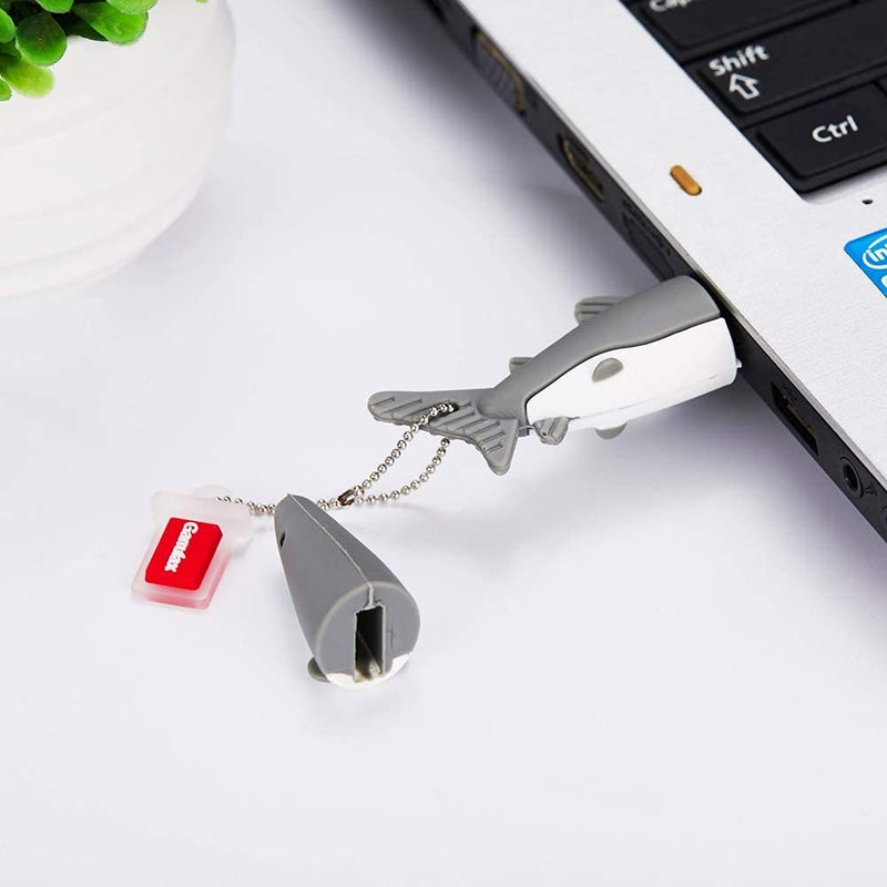 GARRULAX USB Flash Drive, 8GB / 16GB / 32GB USB 2.0 Cute Shape USB Memory Stick Date Storage Pendrive Thumb Drives for Kids Children Collegue Student (32GB, Shark) - Image 4